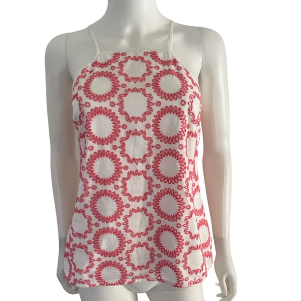 Banana Republic Milly‎ Embroidered Eyelet Peach Top